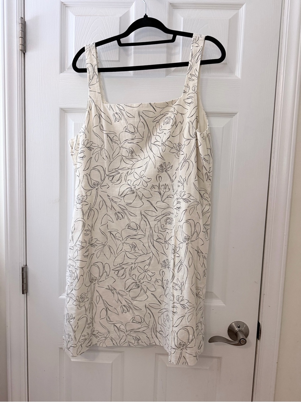 A new day cotton printed square neck dress sz XL